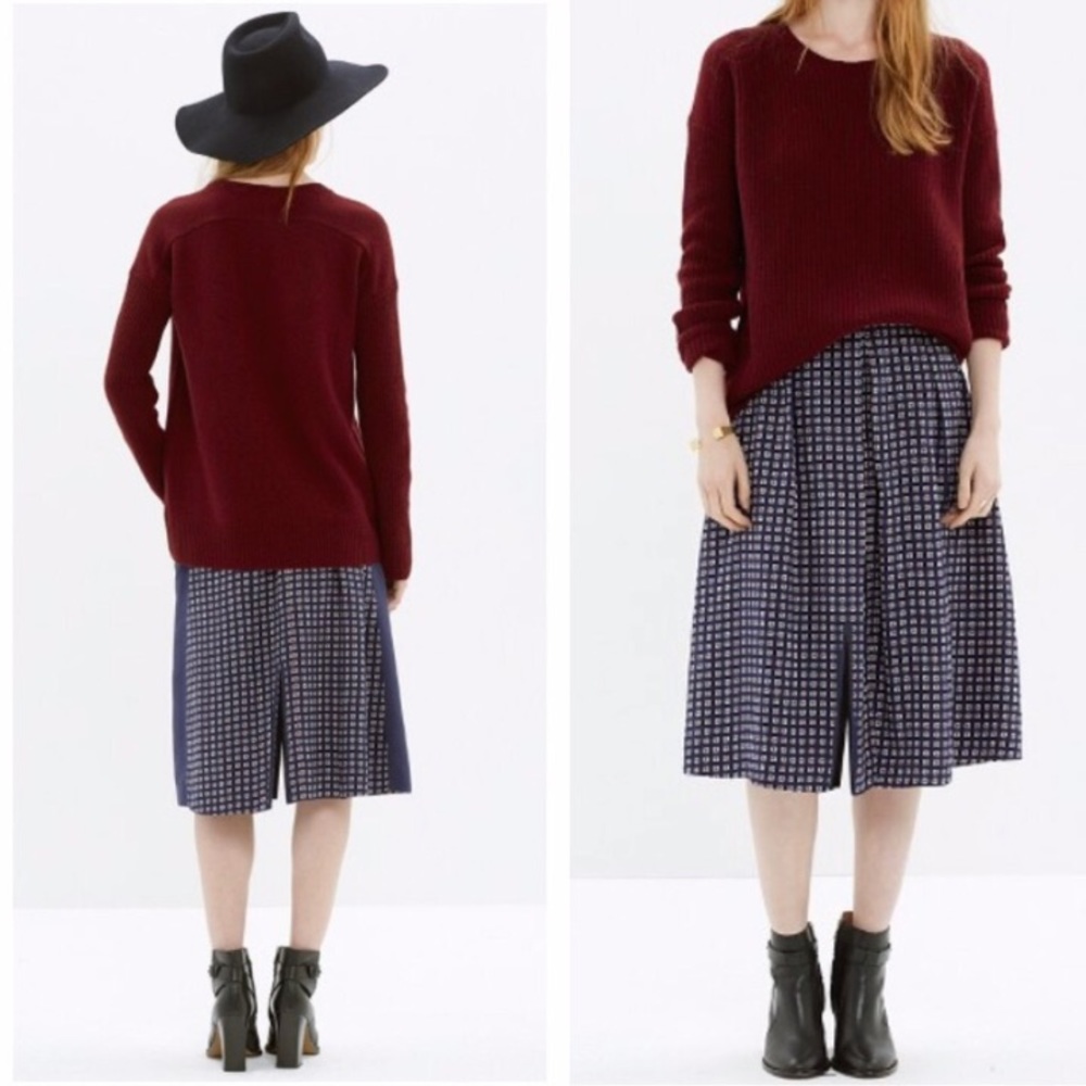 Madewell Ascot Grid Midi Skirt